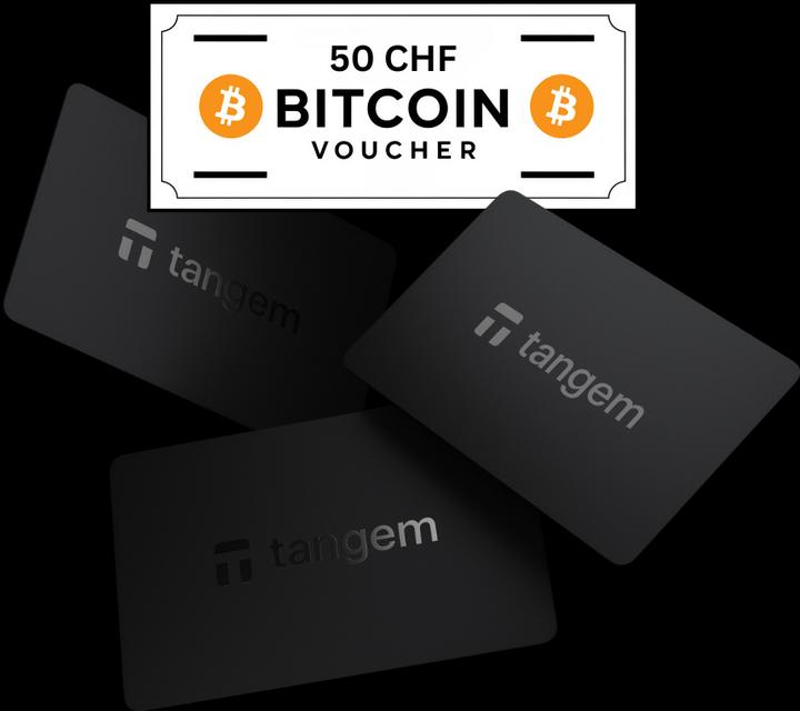Tangem 3 Card Set - Black + 50 CHF BTC Voucher (Bitcoin)