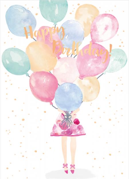 Immagine prodotto Biglietto di compleanno Buon compleanno - Palloncini - Maxi biglietto A4 (1 pz.)