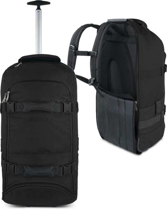 Produktbild Normani Reisetasche mit Rucksackfunktion 90L mit Regenüberzug Schwarz (90 l, L (90 - 115l))
