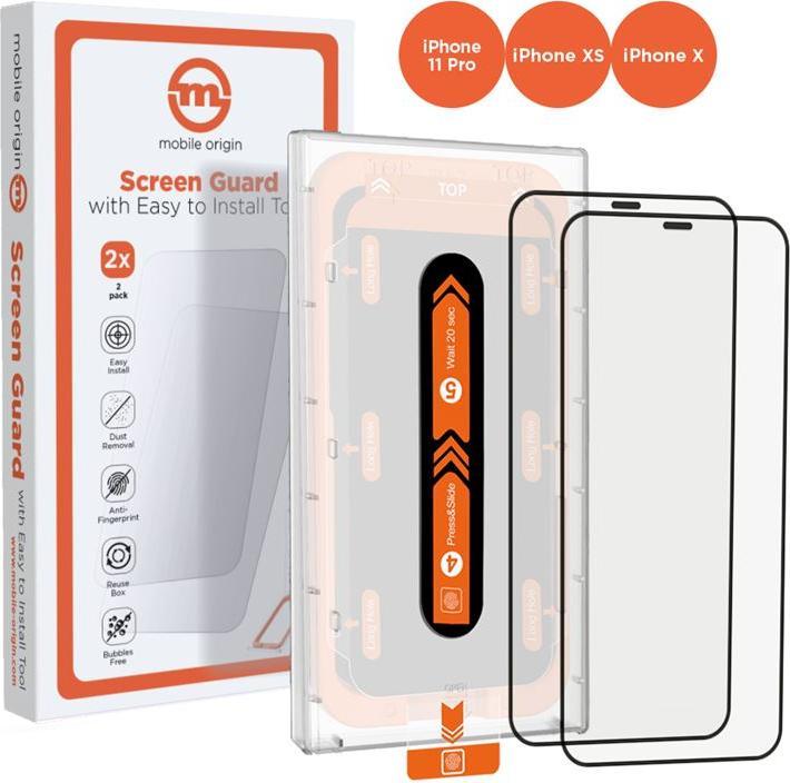 Actual product image Mobile Origin Easy applicator 2 pack (2 Piece, Apple iPhone 11 Pro)