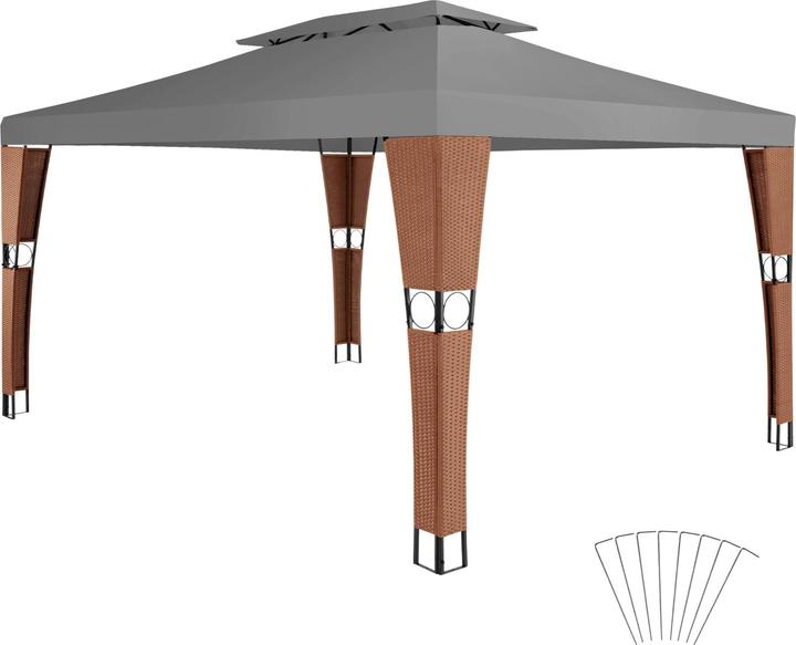 Produktbild tectake Rattan Garten Pavillon (400 cm, 300 cm)