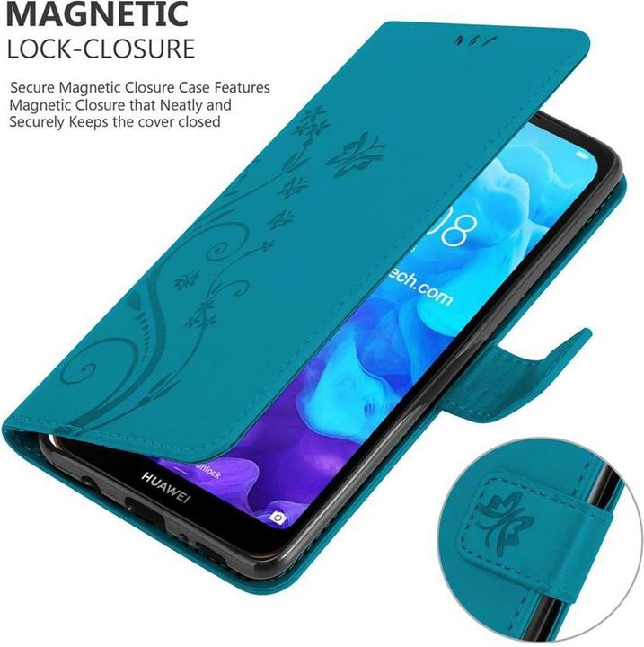 Productafbeelding Cadorabo Bloemen Boekomslag (Huawei Y6 Pro)