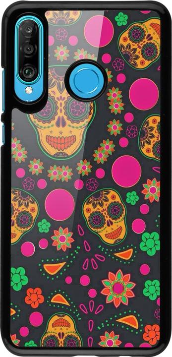 Immagine prodotto PhoneLook Copertina Halloween 22 teschi messicani colorati (Huawei P30 Lite)