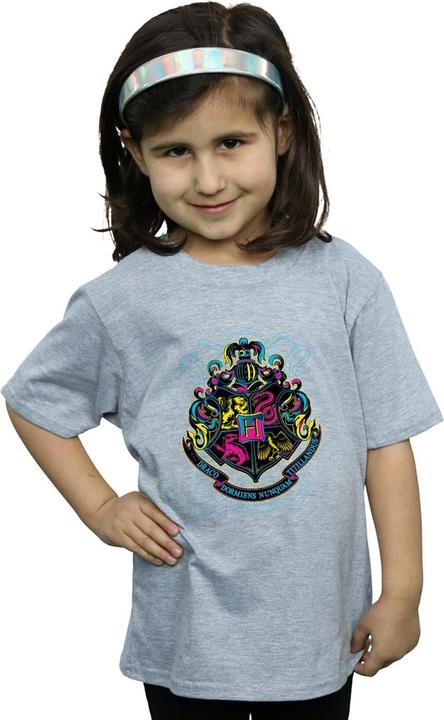 Immagine prodotto Neon Hogwarts Crest Maglietta Ragazze (116)