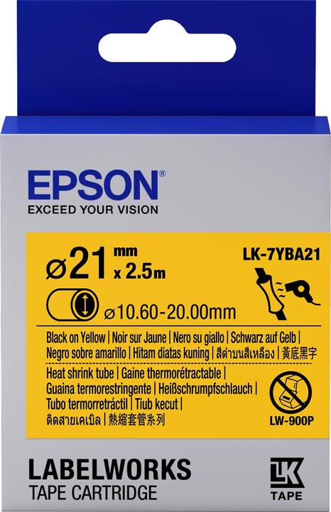 Epson ETIKETTENKASSETTE LK-7YBA21 (2.10 cm, Gelb)