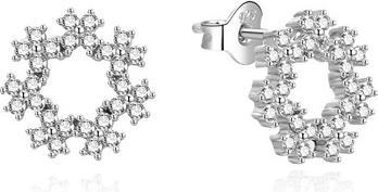 Actual product image Agato Silver earrings with clear zircons AGUP3482