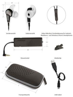 Actual product image Bose QuietComfort 20 (1-button remote) (ANC, 16 h)