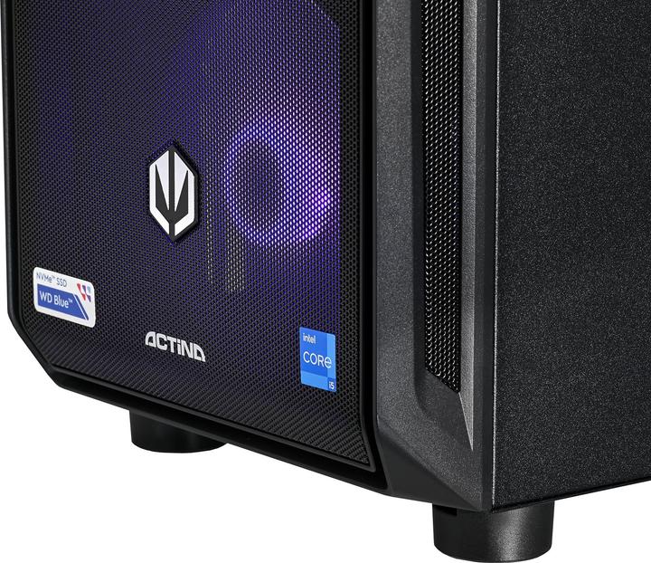 Image du produit Actina 5901443410270 PC AMD Ryzen™ 5 7500F 32 GB DDR5-SDRAM 1 TB SSD Intel Arc B580 Midi Tower Black (AMD Ryzen 5 7500F, 32 Go, 1000 Go, Arc A380)