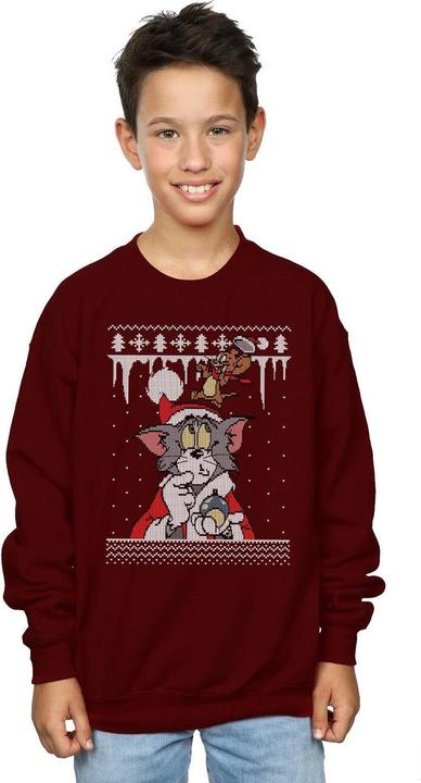 Actual product image Tom & Jerry Boys Christmas Fair Isle Sweatshirt (116)