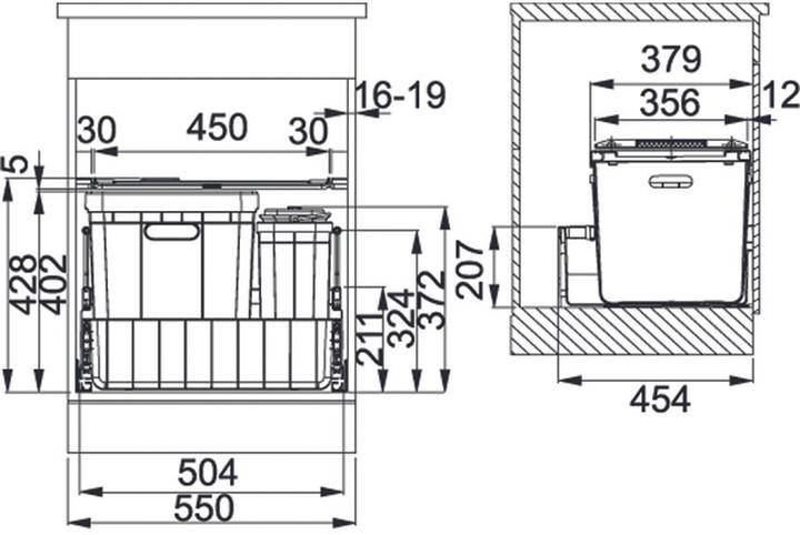 Produktbild Franke Kehricht-Auszugsystem -Sorter Serie 300 R Composta (40 l)