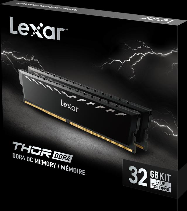 Image du produit Lexar Mémoire DDR4 THOR OC ()/3600 noir (2 x 16GB, 3600 MHz, RAM DDR4, U-DIMM)