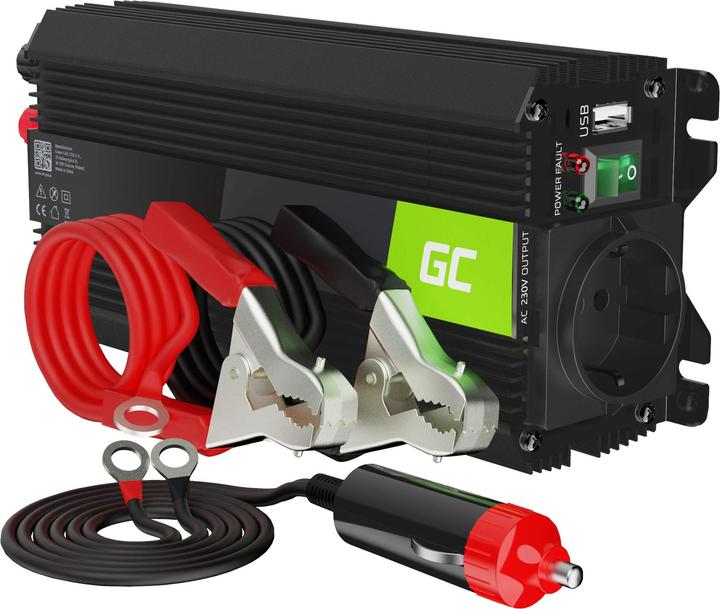 GreenCell Car Voltage Inverter - 12V to 230V - 500W