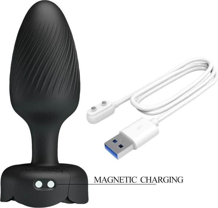 Image du produit Pretty Love - Osborn Anal Plug Mit LED Licht Schwarz 9,8 cm