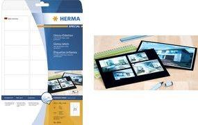 Produktbild HERMA Hochglanz Etiketten A4