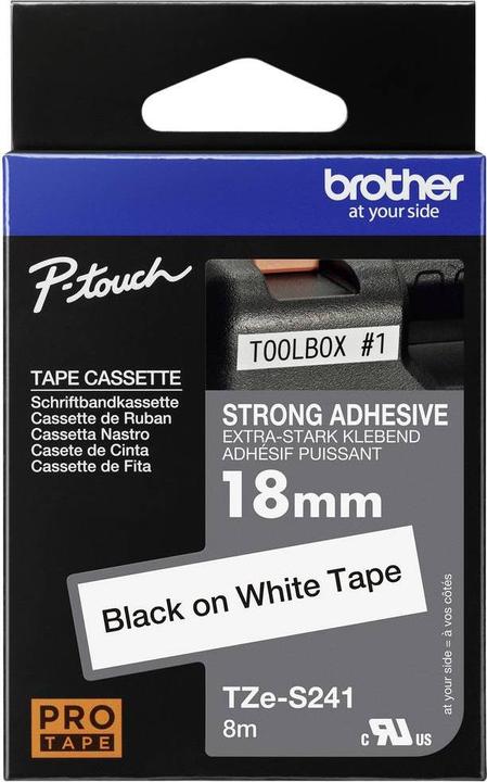 Produktbild Brother Tze-S241 (1.80 cm, Schwarz, Weiss)