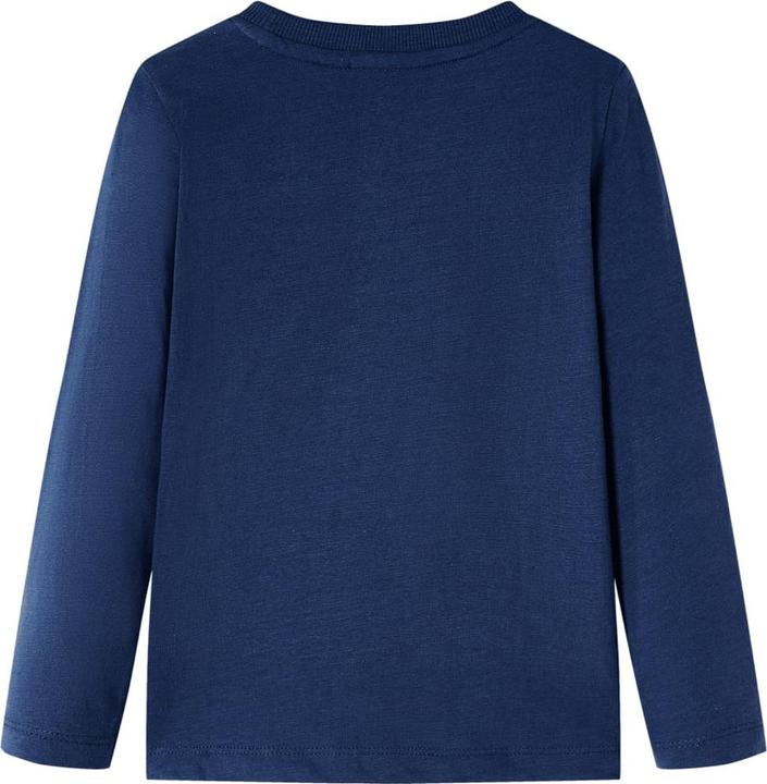 Image du produit VidaXL T-shirt manches longues enfant bleu marine mélangé 140,Matière : 100 (140)