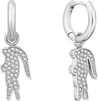 Lacoste - Steel hoop earrings 2 in 1 Crocodile 2040283