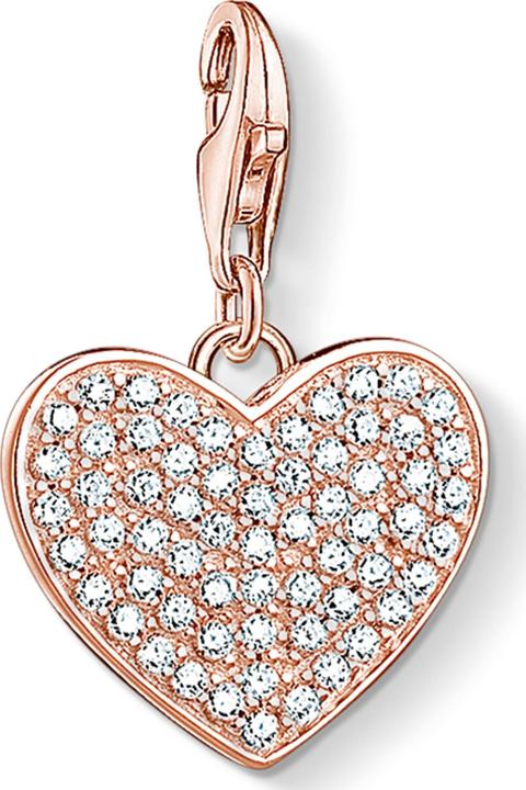 Thomas Sabo Charm-Anhänger Herz Pavé (925er Silber)