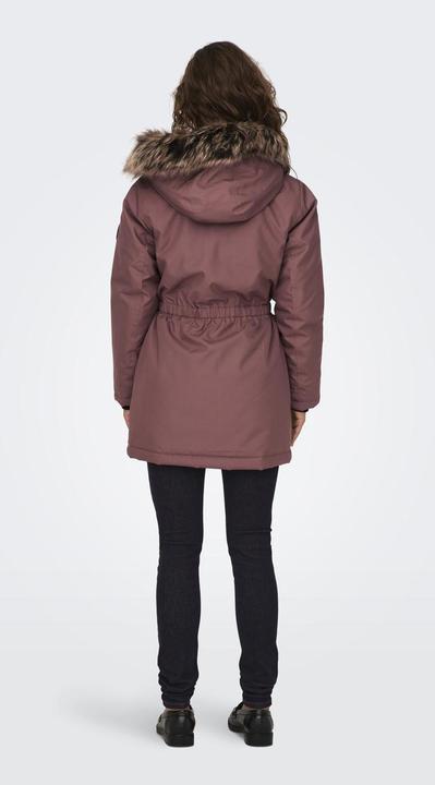 Produktbild Only Kapuze mit abnehmbarem Kunstfell-Rand Gerippte Ärmelbündchen Parka Langer Parka (XS)