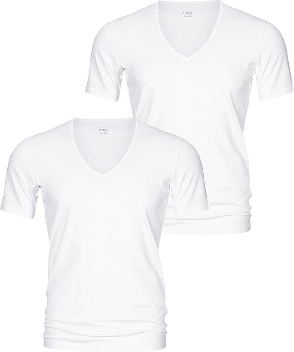 Immagine prodotto Mey Maglietta con scollo a V in cotone asciutto 2 pezzi (4XL)