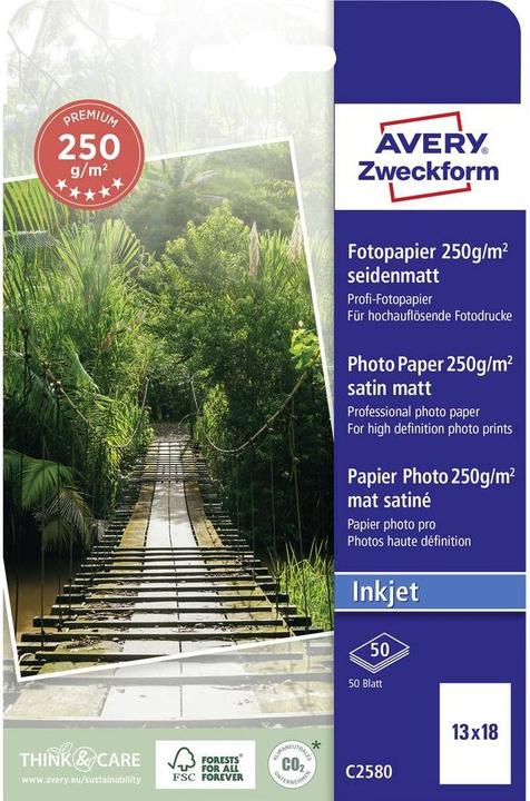 Produktbild Avery Premium Inkjet Fotopapier (250 g/m², 13 x 18 cm, 50 x)