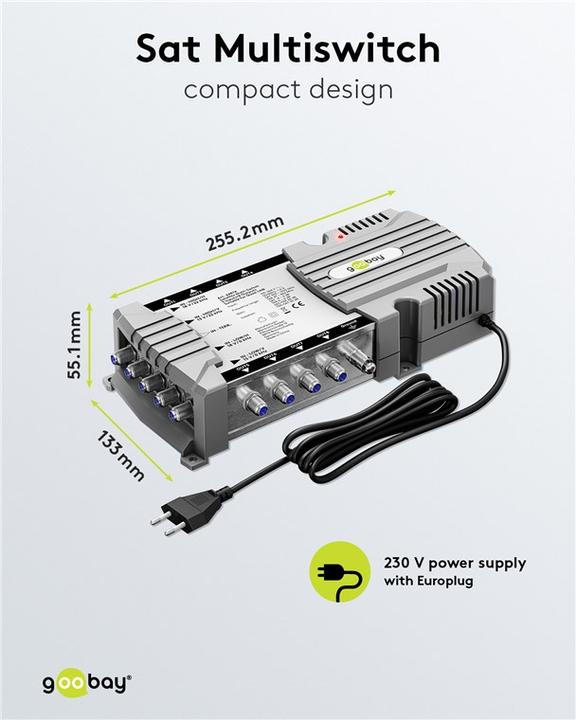 Actual product image Goobay Satellite multi-switch 5 inputs/8 outputs (Multi switch)