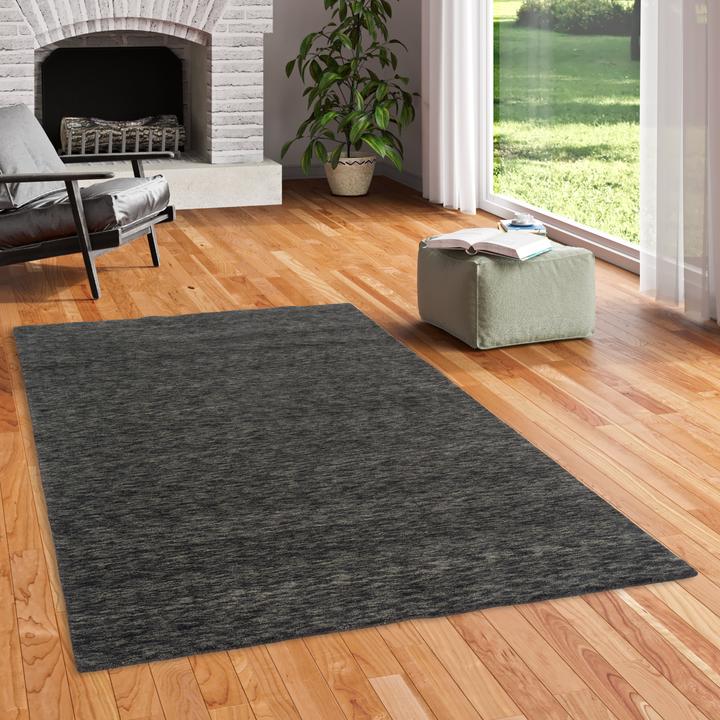 Produktbild Pergamon Wolle Natur Teppich Gabbeh Einfarbig (160 x 230 cm)