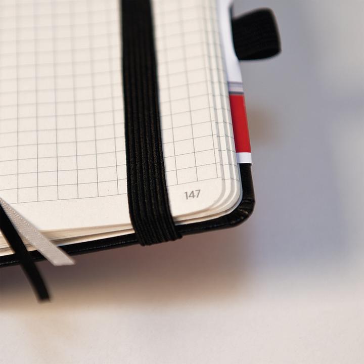 Actual product image Notebook KOMPAGNON A4 lined, black hardcover 192 pages (A4, Lined, Hardcover)