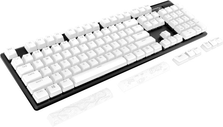 Actual product image HyperX Pudding Keycaps 2 - Full Key Set - PBT - White (US Layout)