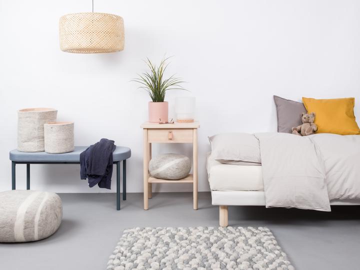 Actual product image Myfelt Hardy felt ball rug (70 x 100 cm)