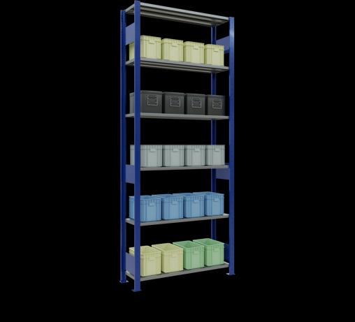 Produktbild Schulte Lagertechnik Stecksystem Grundregal MULTIplus150 mit Längenriegel