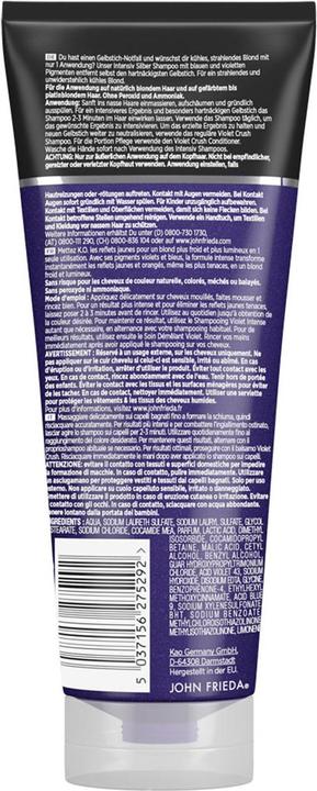 Image du produit John Frieda Shampooing Violet Crush Argent (250 ml, Shampoing liquide)