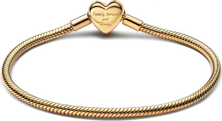 Actual product image Pandora Infinity Herz Schlangen Glieder Armband (18 cm, Gold plated, Metal)