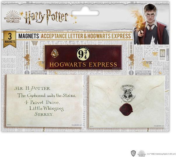 Produktbild NoName HARRY POTTER - Lettre Poudlard - Set de 3 magnets (3 x)