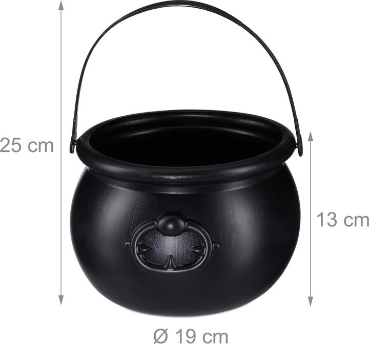 Actual product image Relaxdays Black Witch Cauldron