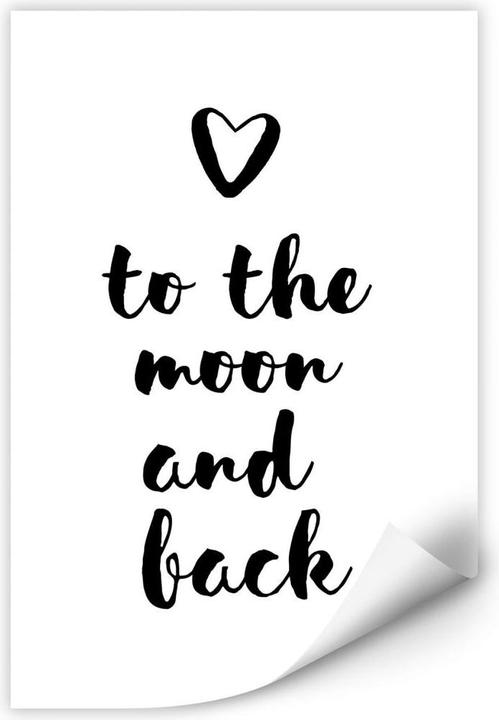 Produktbild Trenddeko Love to the moon and back (30 x 45 cm)