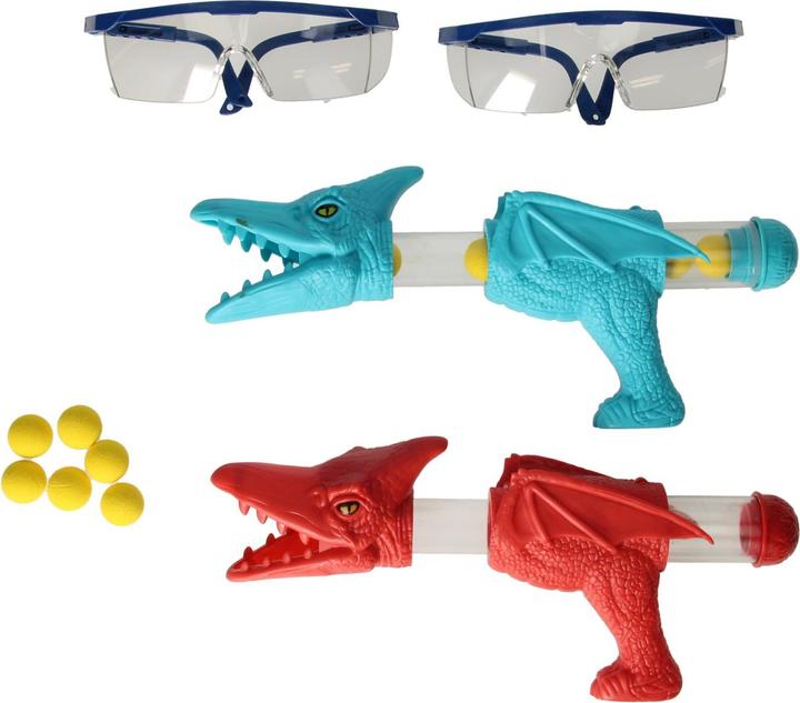 Actual product image MengGao Ball shooter that moves dino target