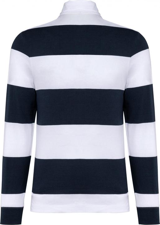 Kariban gestreiftes poloshirt mit langen ärmeln