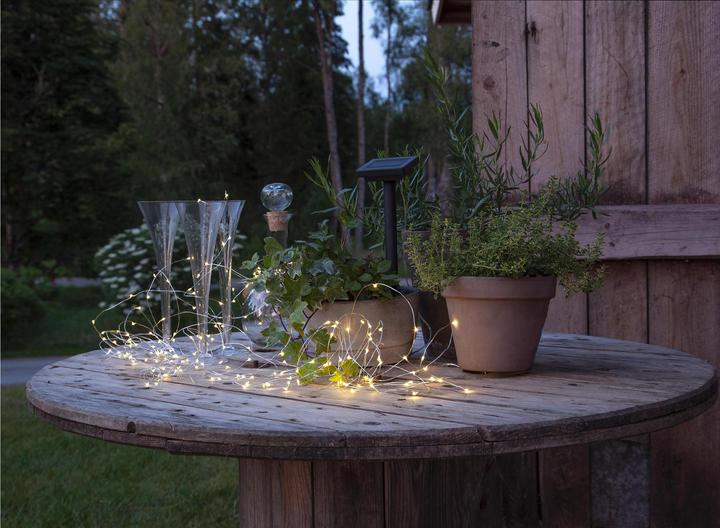 Produktbild Star Trading Lichterkette SOLAR DEW DROP Silber Transparent (19.90 m)