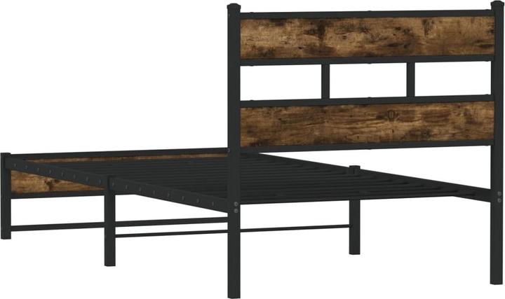 Produktbild VidaXL Metallbett Bett Lattenrost Einzelbett Bettgestell ohne Matratze 107x203cm (107 x 203 cm)