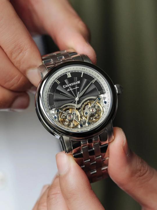 Image du produit Thomas Earnshaw ES-8255-11 Longitude Double Barrel automatique 42mm (Montre analogique, 42 mm)