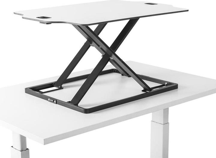 Image du produit Ergo Office Convertisseur de bureau ultra-mince, pour travailler assis ou debout, blanc, avec gaz