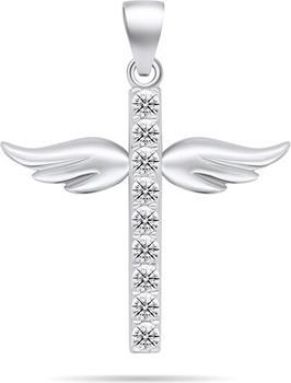 Immagine prodotto Brilio Argento - Incantevole ciondolo in argento con zirconi Croce dell'Angelo PT67W