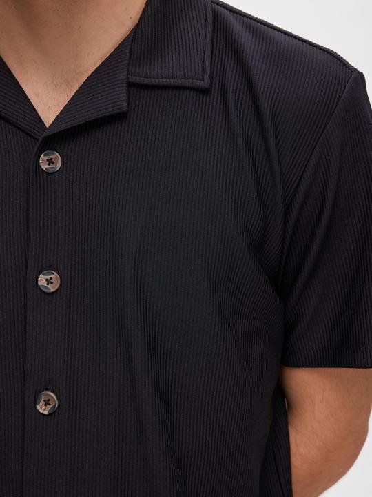 Produktbild Selected Homme Geripptes Kurzarmhemd (L)