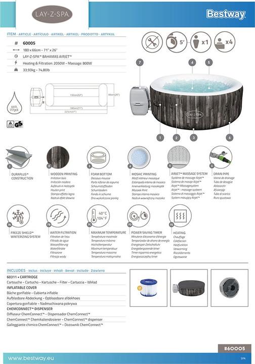 Actual product image Bestway Lay-Z-Spa Bahamas (4 pers.)