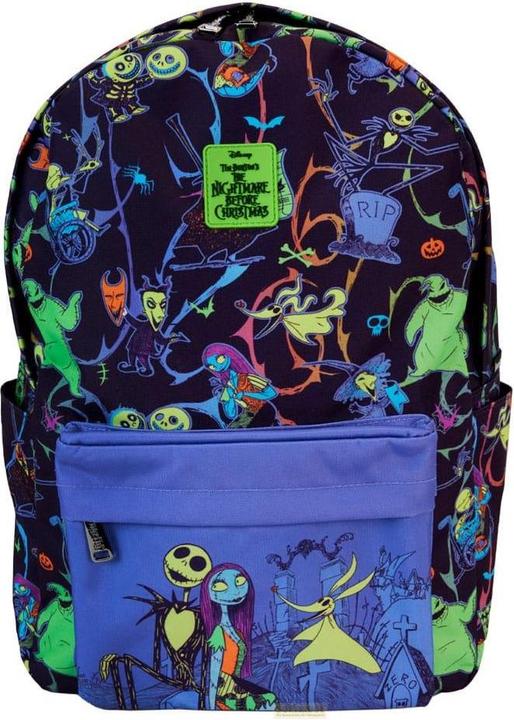 Actual product image Loungefly Nightmare before Christmas by Backpack Glow In The Dark Characters