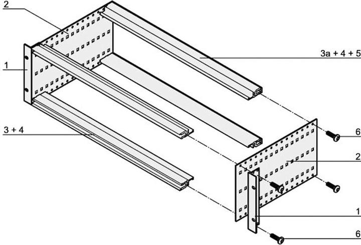 Actual product image Schroff Kit, unshielded, "flexible", for backplane mounting - BGTR PRO F 3HE
