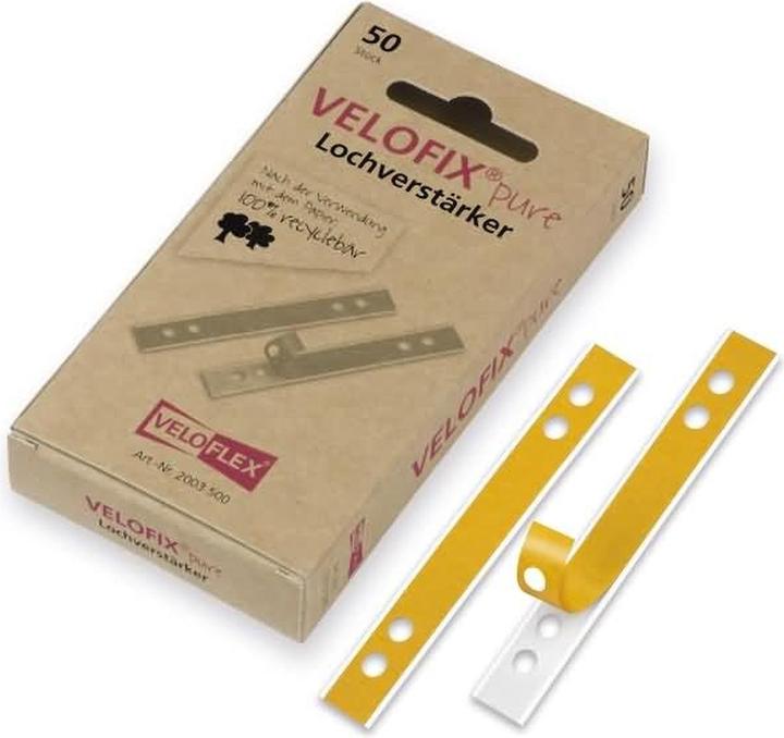 Actual product image Veloflex 50 hole reinforcer VELOFIX®pure white
