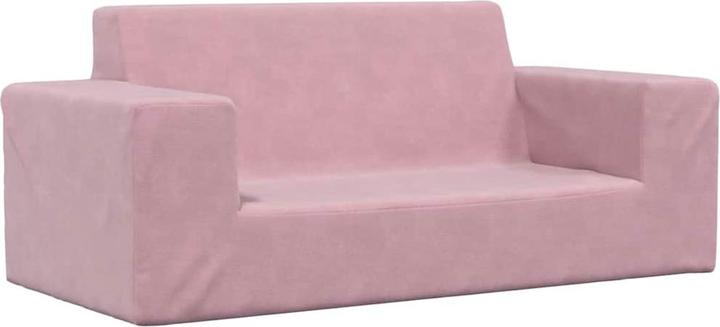 VidaXL Canapé enfant 2 places Rose Doux en peluche (Canapé pour enfants)