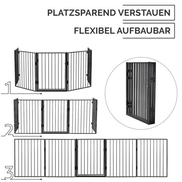 Image du produit Juskys Barrière de cheminée 300 x 76 cm pliable